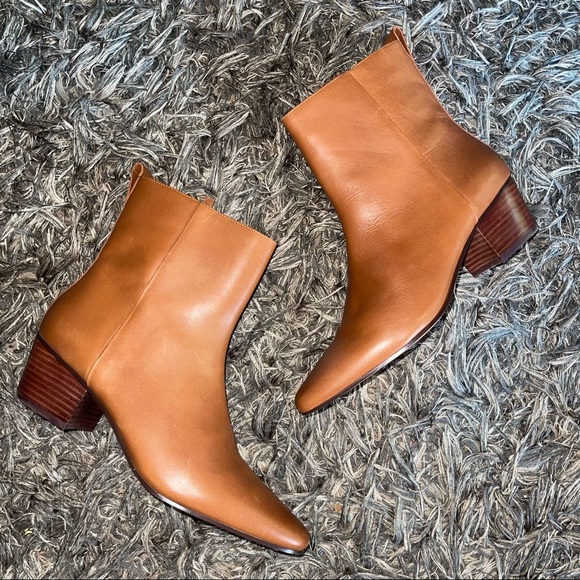 J. Crew Tan Brown Leather Western Boots Burnished Sand Sz 11 NEW WITHOUT BOX! - Picture 7 of 11